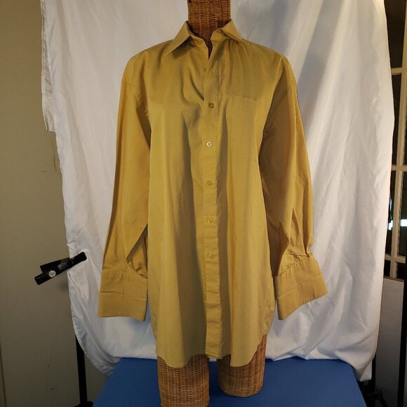 Lucasini Other - Lucasini brand men's 300 series dress shirt in Mustard - 17-1/2  34/35